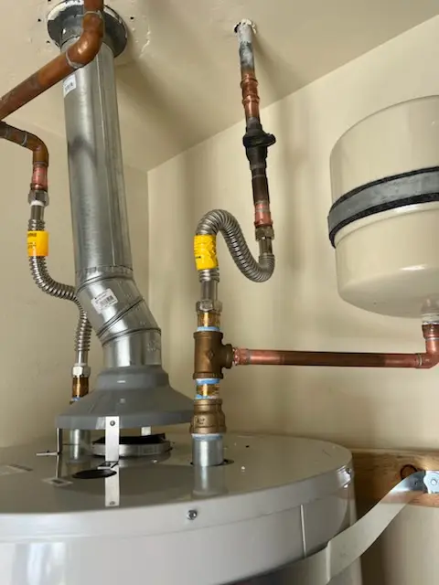 Water heater installation and plumbing repair in East Bend